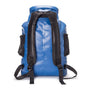 Sac à dos waterproof bleu Marjaqe avec sangles noires et poches latérales en maille