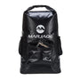 Sac à dos aquatique Marjae® noir étanche avec fermeture roll-top et poche maillée avant