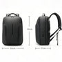 Sac à dos noir classique BG pour homme, design moderne et sangles ajustables