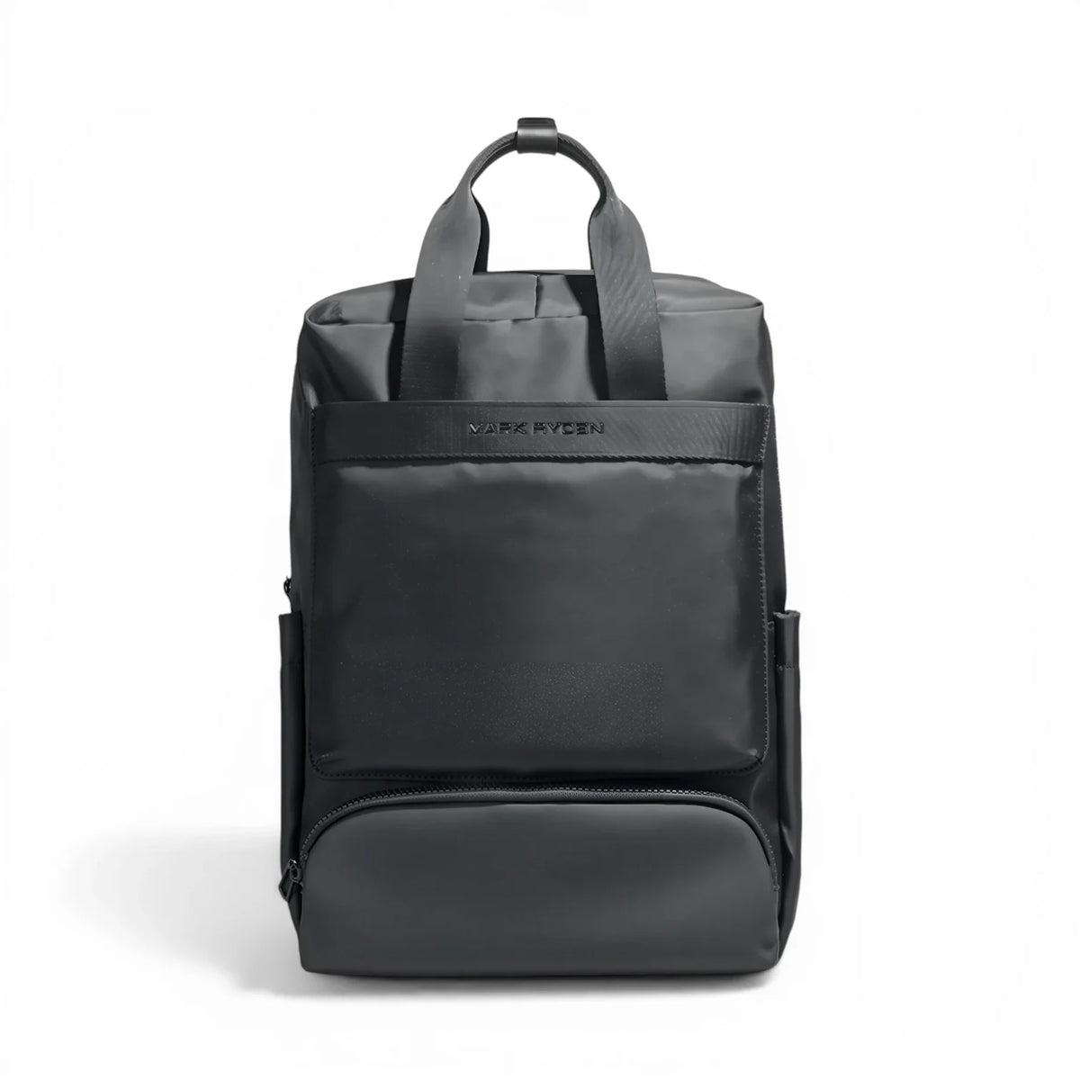 Sac à dos de ville Ryden HB77 noir en vue arrière minimaliste et durable