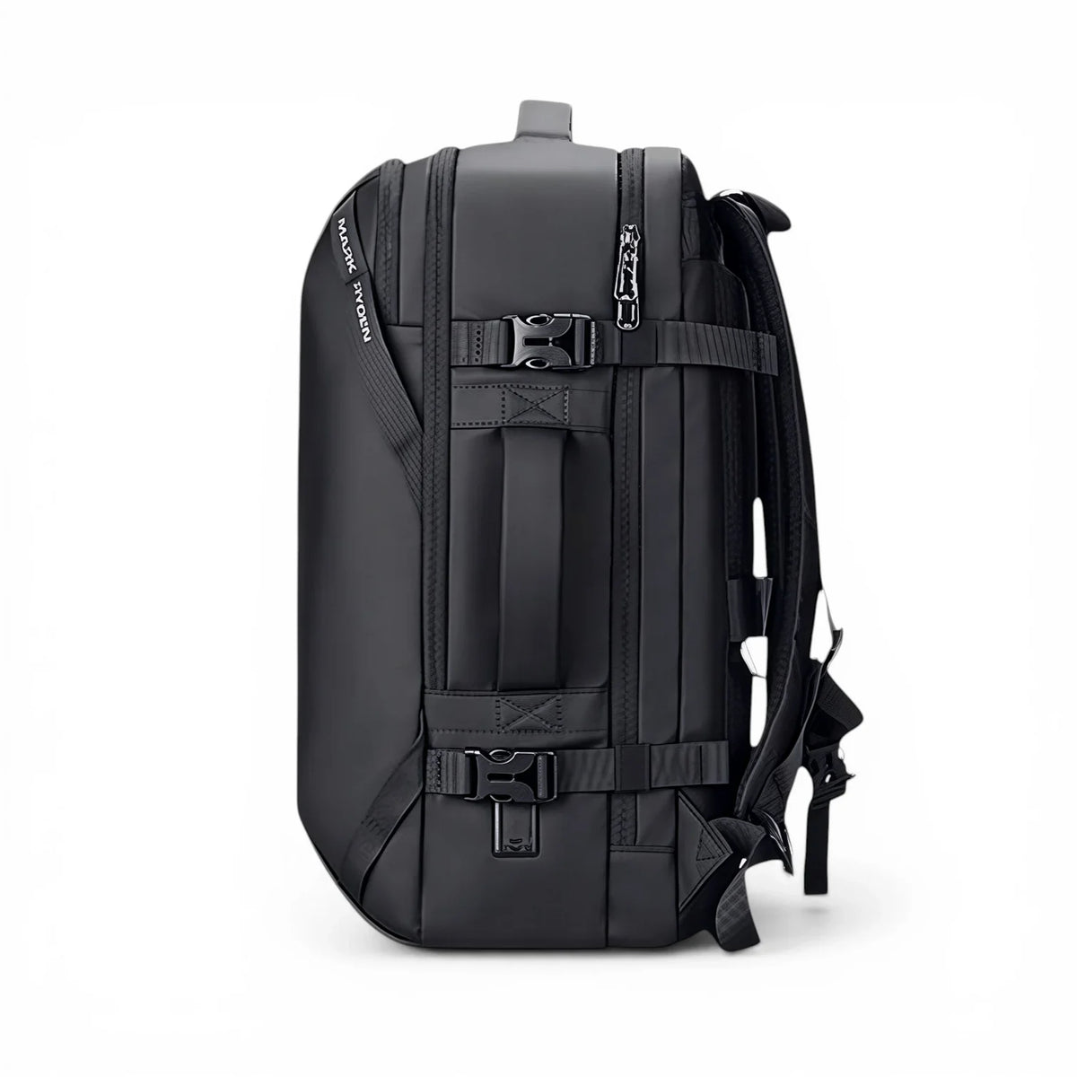 Sac à dos de voyage noir nylon 45x35x20 cm 27L sangles renforcées