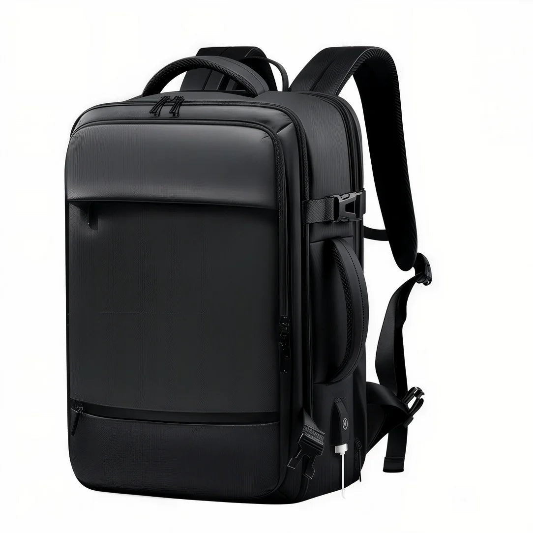 Sac à dos de voyage cabine AeroPack 30 noir minimaliste avec ports USB intégrés