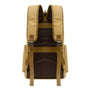 Sac à dos de voyage en toile beige avec bretelles rembourrées et panneau dorsal en mesh