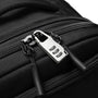 Sac à dos de voyage extensible 17 pouces avec sac noir à fermeture éclair et serrure en argent