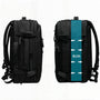 Sac à dos de voyage extensible 17 pouces noir avec bretelles de compression réglables