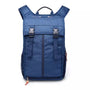 Sac à dos design bleu marine avec poignée supérieure, deux boucles frontales et fermeture éclair verticale