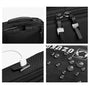 Sac à dos design homme noir avec poignée, poches zippées, port USB et tissu résistant à l’eau