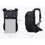 Sac à dos design noir avec plusieurs compartiments et bretelles réglables
