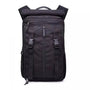 Sac à dos design noir avec compartiments multiples et bretelles à boucles ajustables