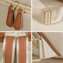 Sac à dos Elenya Vison blanc et beige avec ferrures dorées