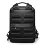 Sac à dos en cuir noir véritable avec coque rigide et bretelles rembourrées
