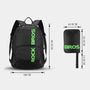 Sac à dos en nylon pliable noir avec lettering vert ROCK BROS