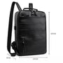 Sac à dos en simili cuir homme antivol avec port USB externe et plusieurs compartiments