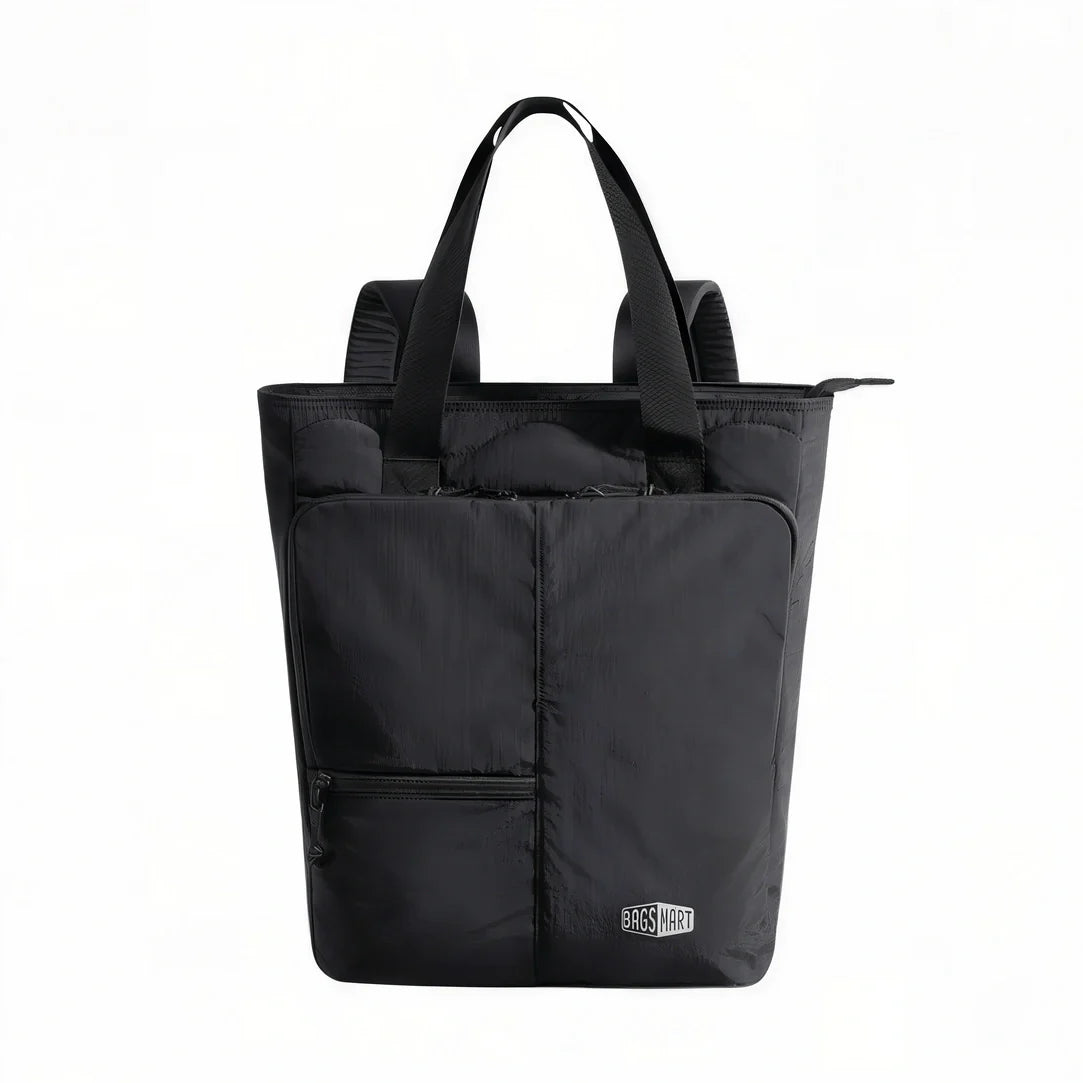 Sac à dos en tissu noir Bagsmart avec sangle réglable et poche avant en nylon