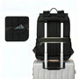 Sac à dos Equinoxe noir en nylon durable avec compartiment ordinateur et porte-bouteille
