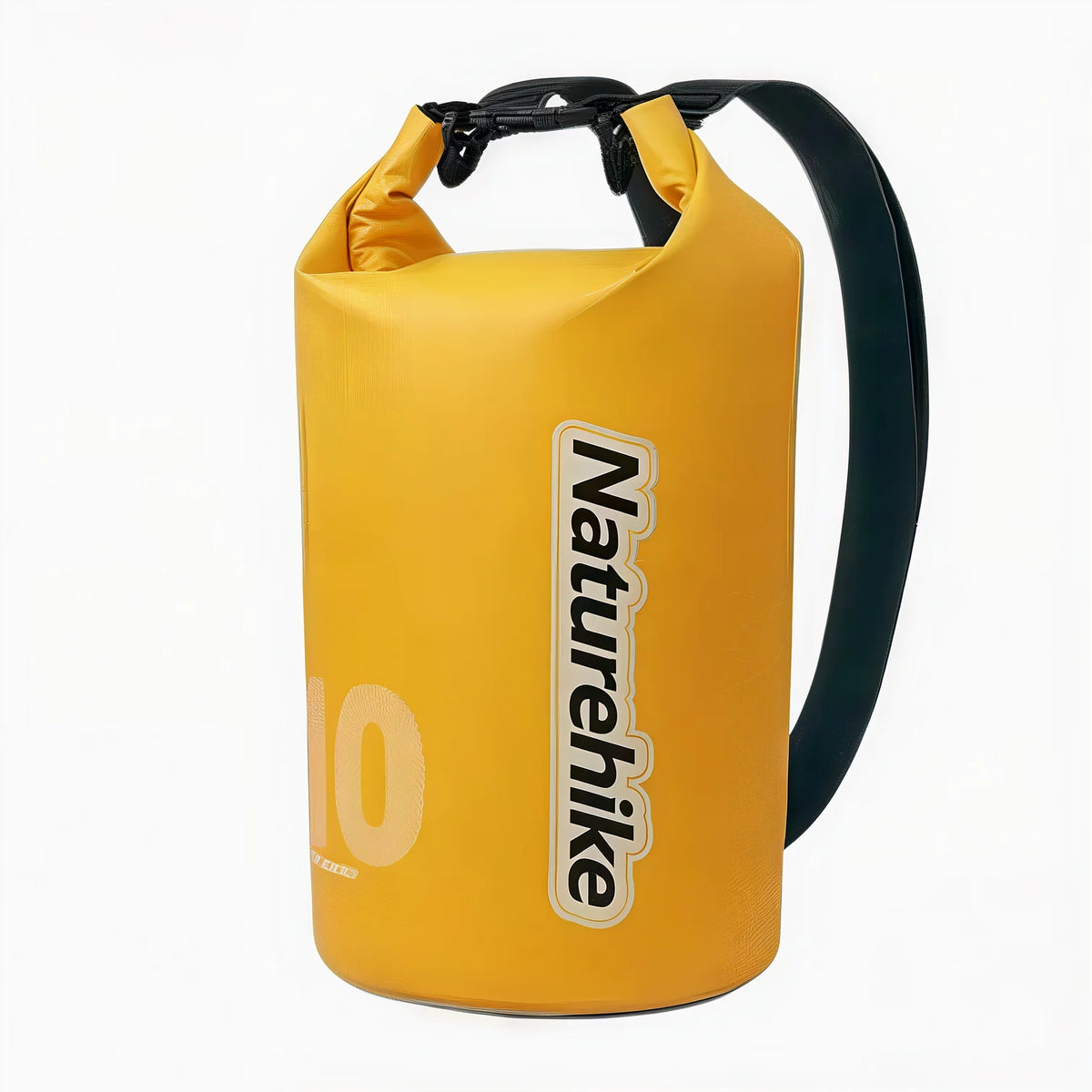 Sac à dos étanche Naturehike 10-25L IPX6 jaune vif, sangle noire