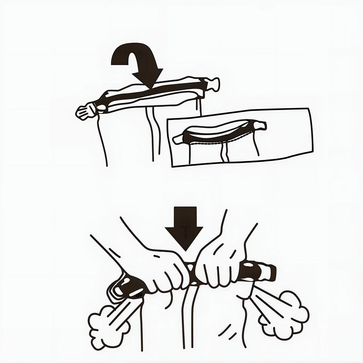 Poignée de guidon noire texturée et ergonomique pour vélo