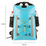 Sac à dos étanche 30L IPX6 Marjaqe bleu clair, accents noir et jaune