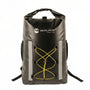 Sac à dos étanche 30L IPX6 Marjaqe noir avec laçage jaune et bandes grises réfléchissantes