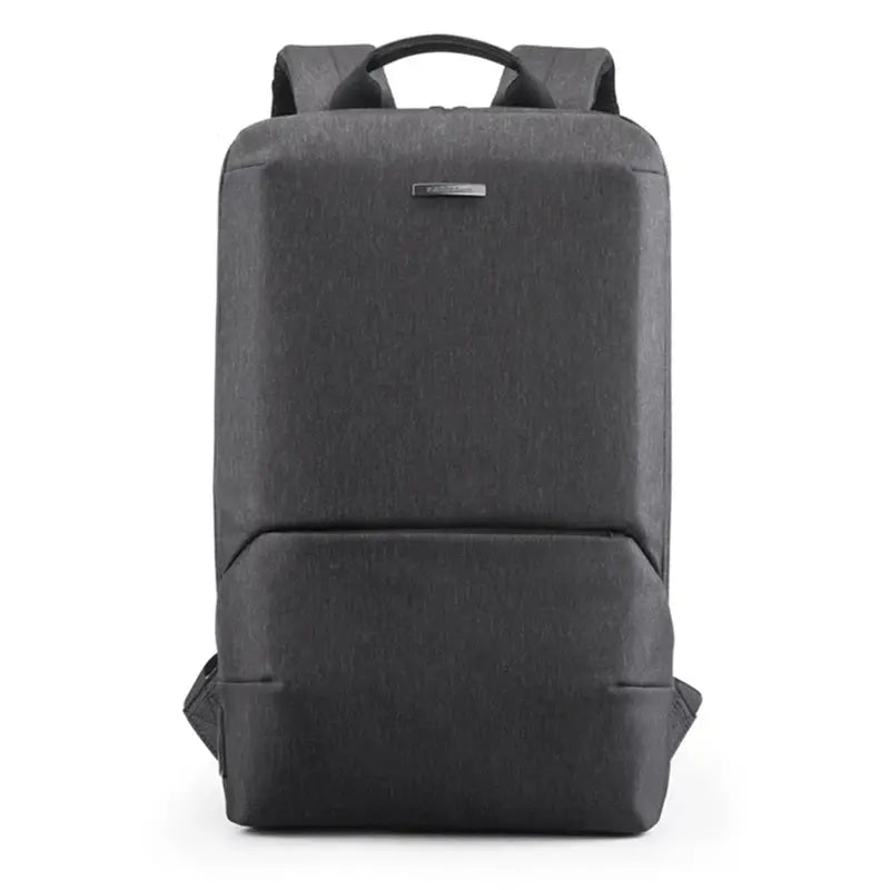 Sac à dos extra plat pour ordinateur, design minimaliste et élégance en gris foncé