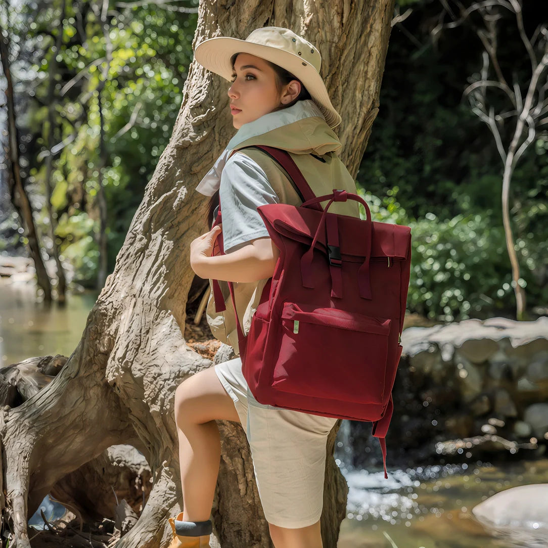Sac à dos Fémina Escape marron avec compartiments et sangles ajustables