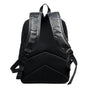 Sac à dos homme cuir noir avec bretelles rembourrées et panneau dorsal padding