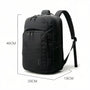 Sac à dos homme Dominus noir, multiples compartiments, sangles réglables
