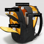 Sac à dos Dominus Xiaomi pour ordinateur portable 15.6 pouces noir et jaune