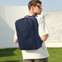 Sac à dos homme Nexar bleu marine avec accents orange et tissu résistant à l’eau