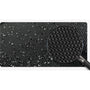Tissu noir imperméable texturé avec vue agrandie de sa trame pour Sac à dos homme PC portable