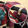Crochet pour sac à langer 20L multipoches avec sac à couches rouge et teal
