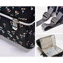 Sac à dos à langer imperméable avec sac cosmétique floral noir, zip et bandoulière ajustable