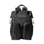 Sac à dos à langer pour jumeaux noir avec poches extérieures et poignées supérieures