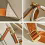 Sac à dos Lune Opaline blanc et orange avec accents dorés