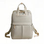 Sac à dos gris avec accents dorés et sangles ajustables - Lune Opaline