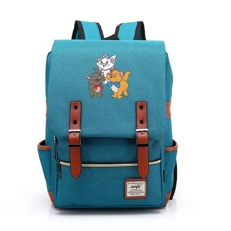 Sac à dos maternelle Disney Aristochats avec graphique de Duchess et straps en faux cuir marron