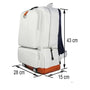 Sac à dos maternelle Dumbo blanc et orange avec plusieurs compartiments et bretelles ajustables