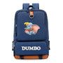 Sac à dos maternelle Dumbo bleu avec graphique de Dumbo et texte