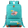 Sac à dos maternelle Dumbo teal avec accents marron pour enfant