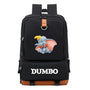 Sac à dos maternelle Dumbo noir avec accents marron pour enfant