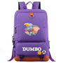 Sac à dos maternelle Dumbo violet avec graphique et texte Dumbo pour enfant