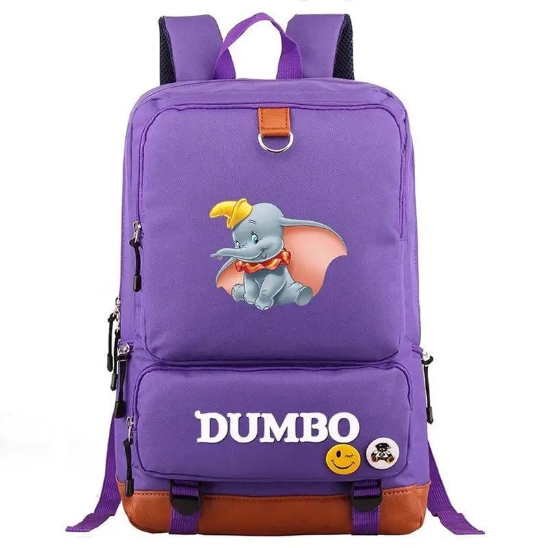 Sac à dos maternelle Dumbo violet avec graphique et texte Dumbo pour enfant