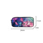 Pochette à crayon Stitch et Angel avec fond galaxie pour Sac à dos maternelle Stitch
