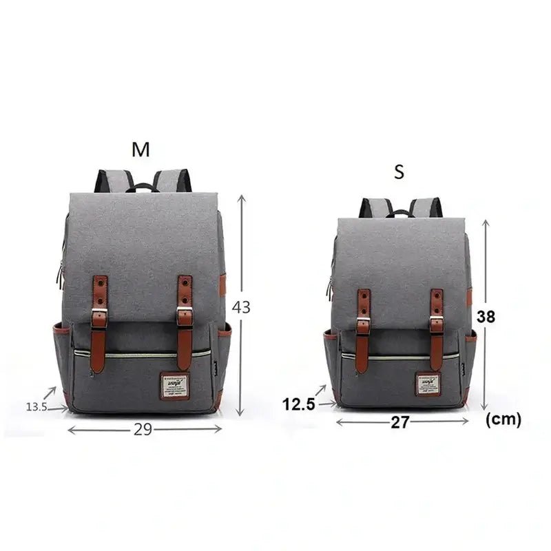 Sac à dos Mickey maternelle en toile gris et brun avec différentes tailles