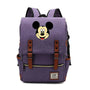 Sac à dos Mickey Maternelle violet en toile avec emblème Mickey et accents en faux cuir