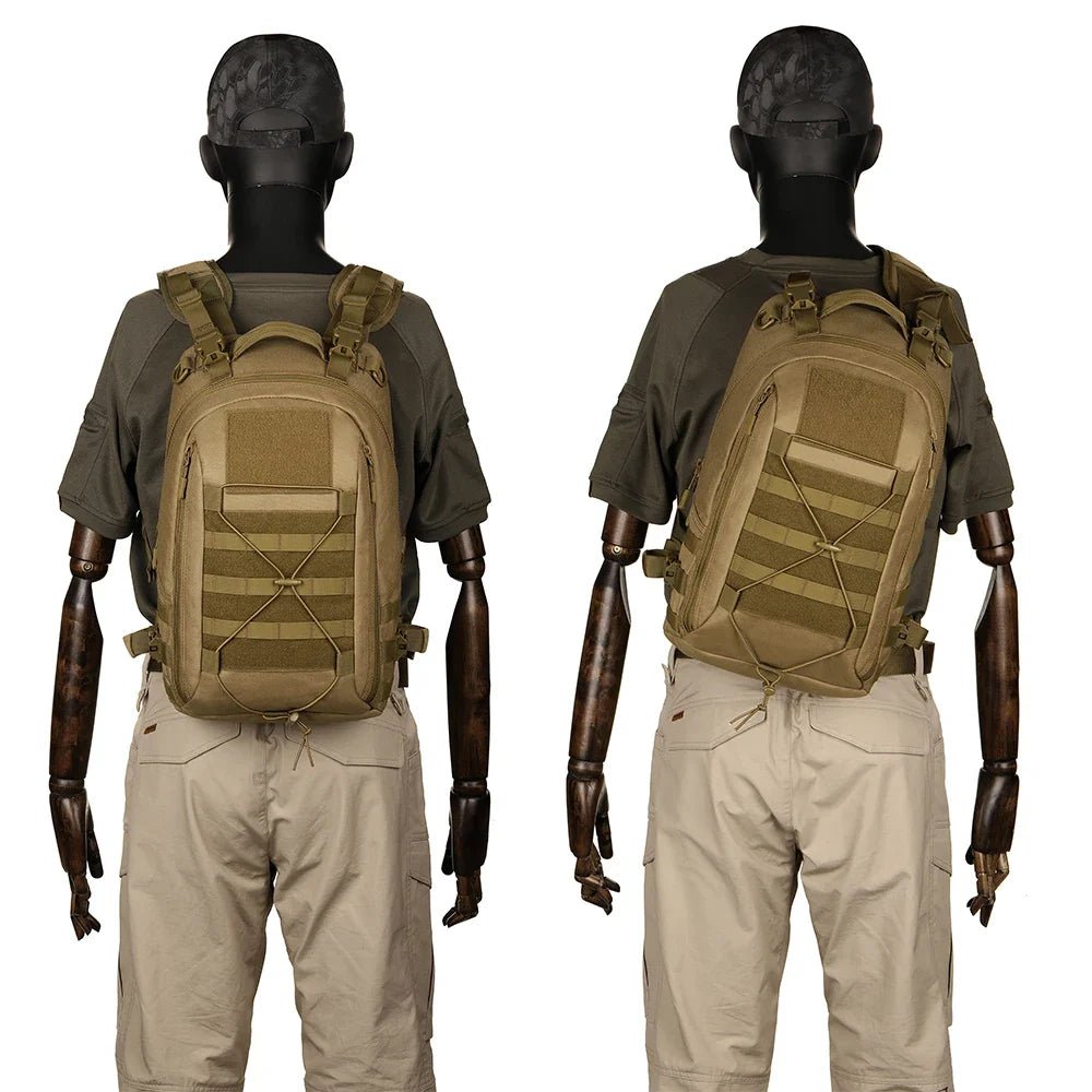 Sac à dos militaire 25L 1000D avec sac tactique tan et webbing MOLLE