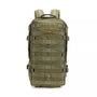 Sac à dos militaire 25L Molle 1000D olive vert avec lanières extérieures et webbing