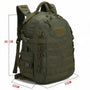 Sac à dos militaire 35l vert olive avec molle et poignée en paracorde