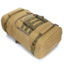 Sac à dos militaire 50 litres en tan avec sac de voyage tactique, webbing MOLLE