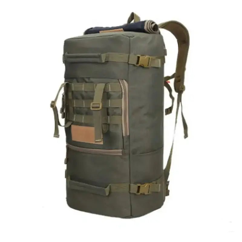 Sac à dos militaire 50 litres vert olive avec poches extérieures et sangles robustes